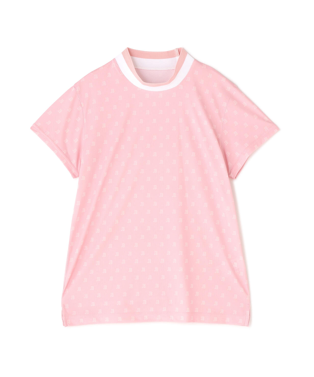 ロゴプリント半袖モックネックカットソー