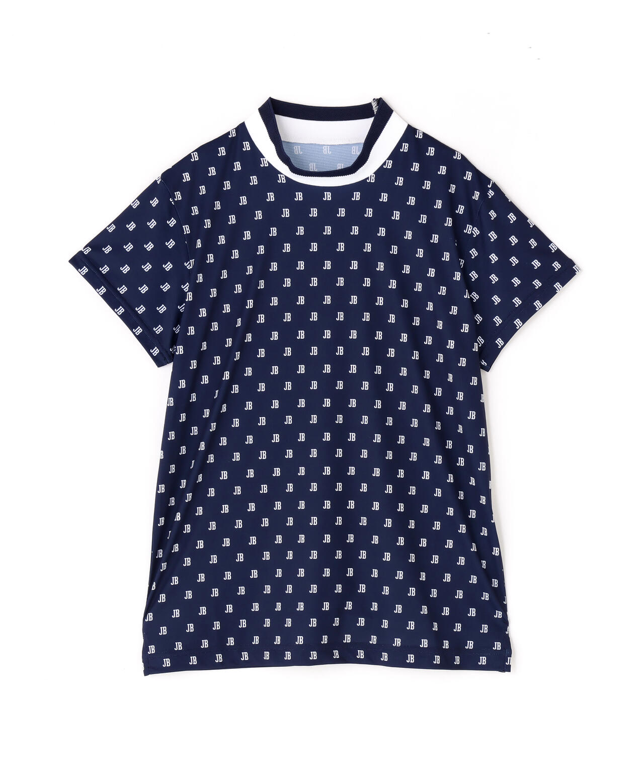 ロゴプリント半袖モックネックカットソー