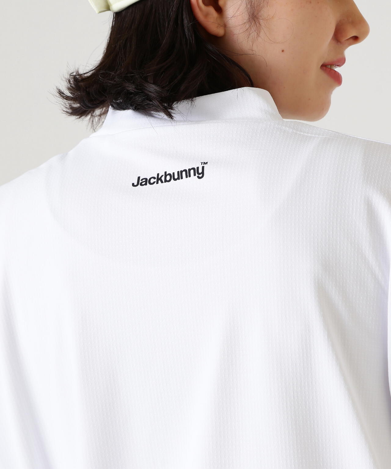 ハイストレッチ変形メッシュ半袖モックネックカットソー | Jack Bunny