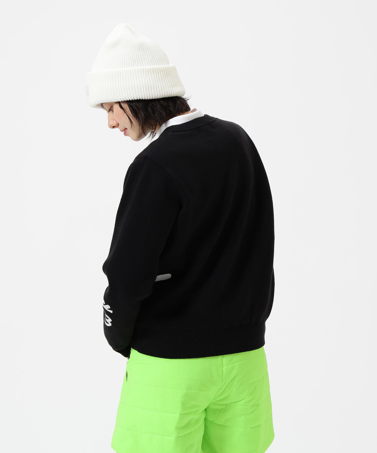 防風裏地付きクルーネックニットプルオーバー | Jack Bunny