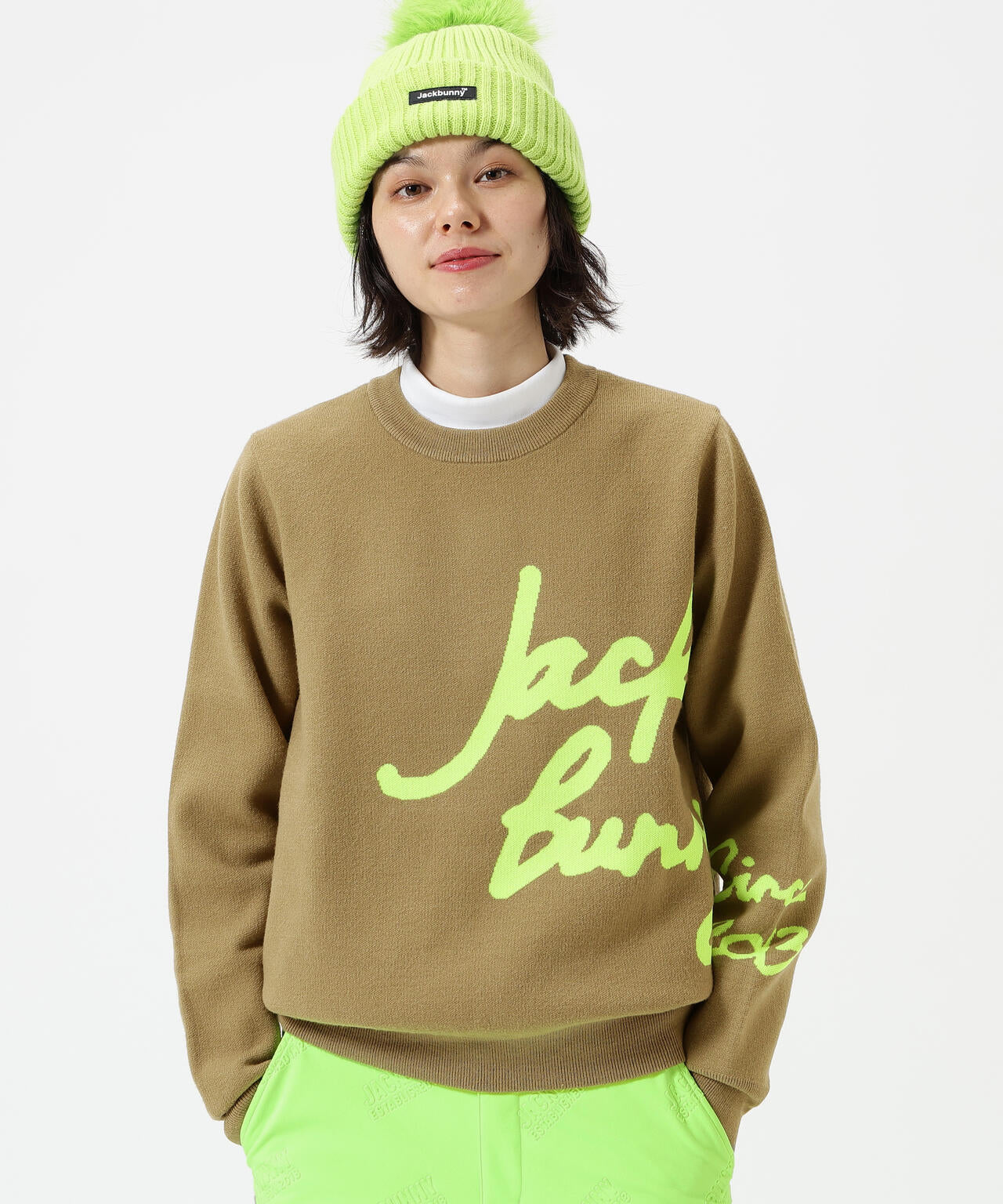 防風裏地付きクルーネックニットプルオーバー | Jack Bunny