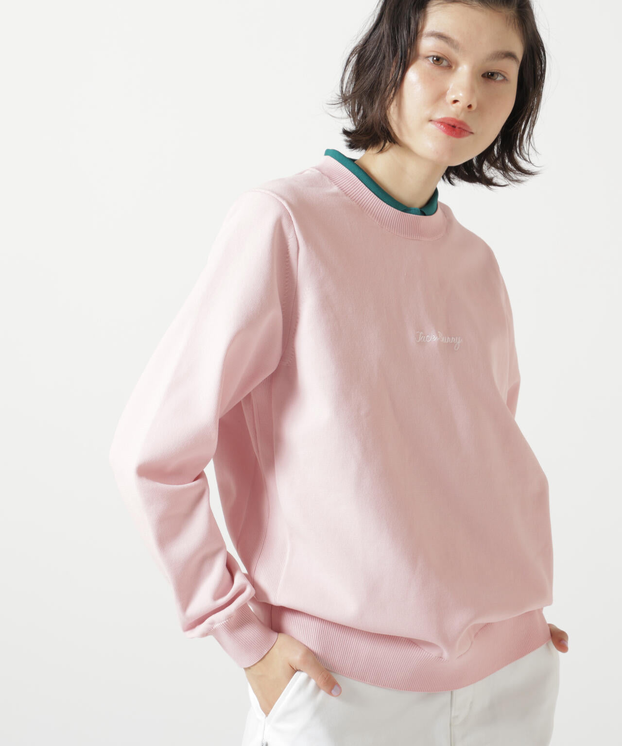 シャドーボーダーロゴクルーネックニットプルオーバー | Jack Bunny