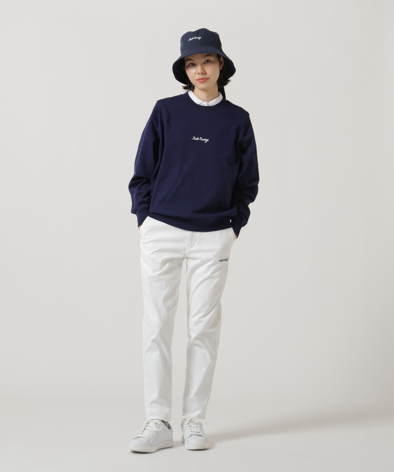 シャドーボーダーロゴクルーネックニットプルオーバー | Jack Bunny