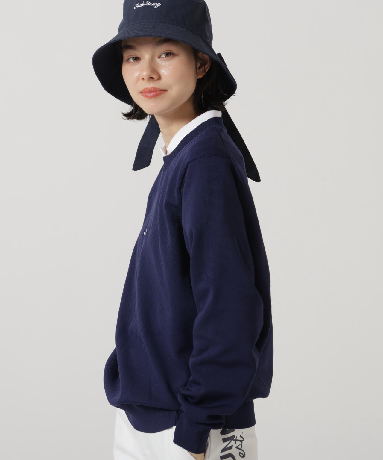 シャドーボーダーロゴクルーネックニットプルオーバー | Jack Bunny