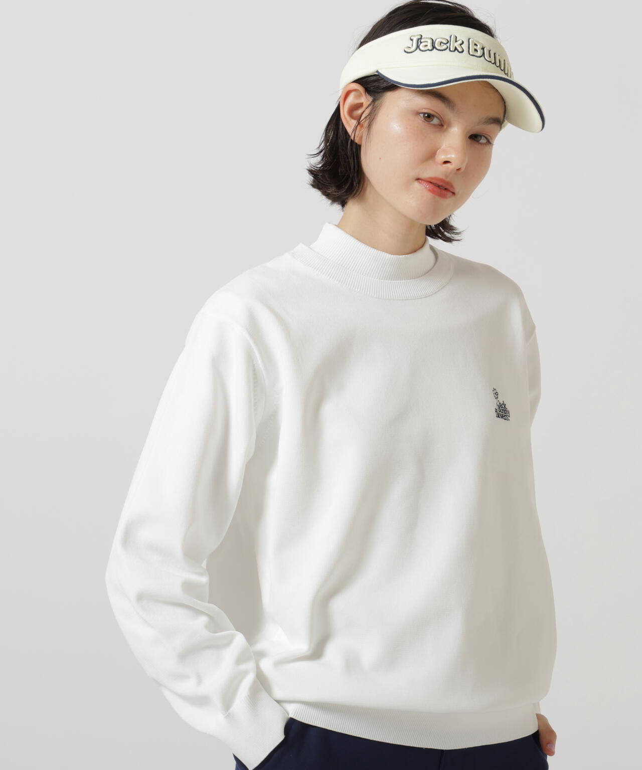 フラワージャガードクルーネックニットプルオーバー | Jack Bunny