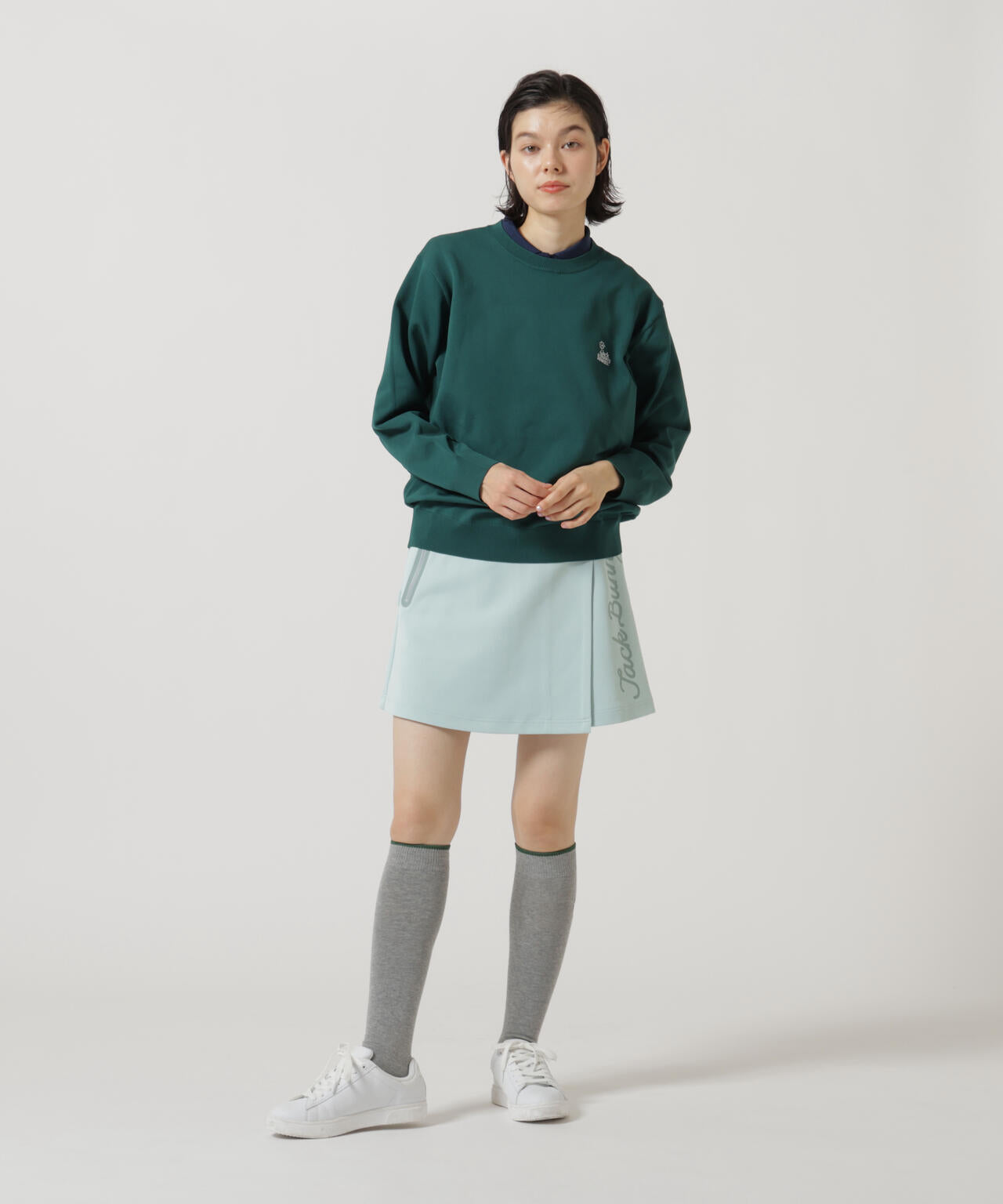 フラワージャガードクルーネックニットプルオーバー | Jack Bunny