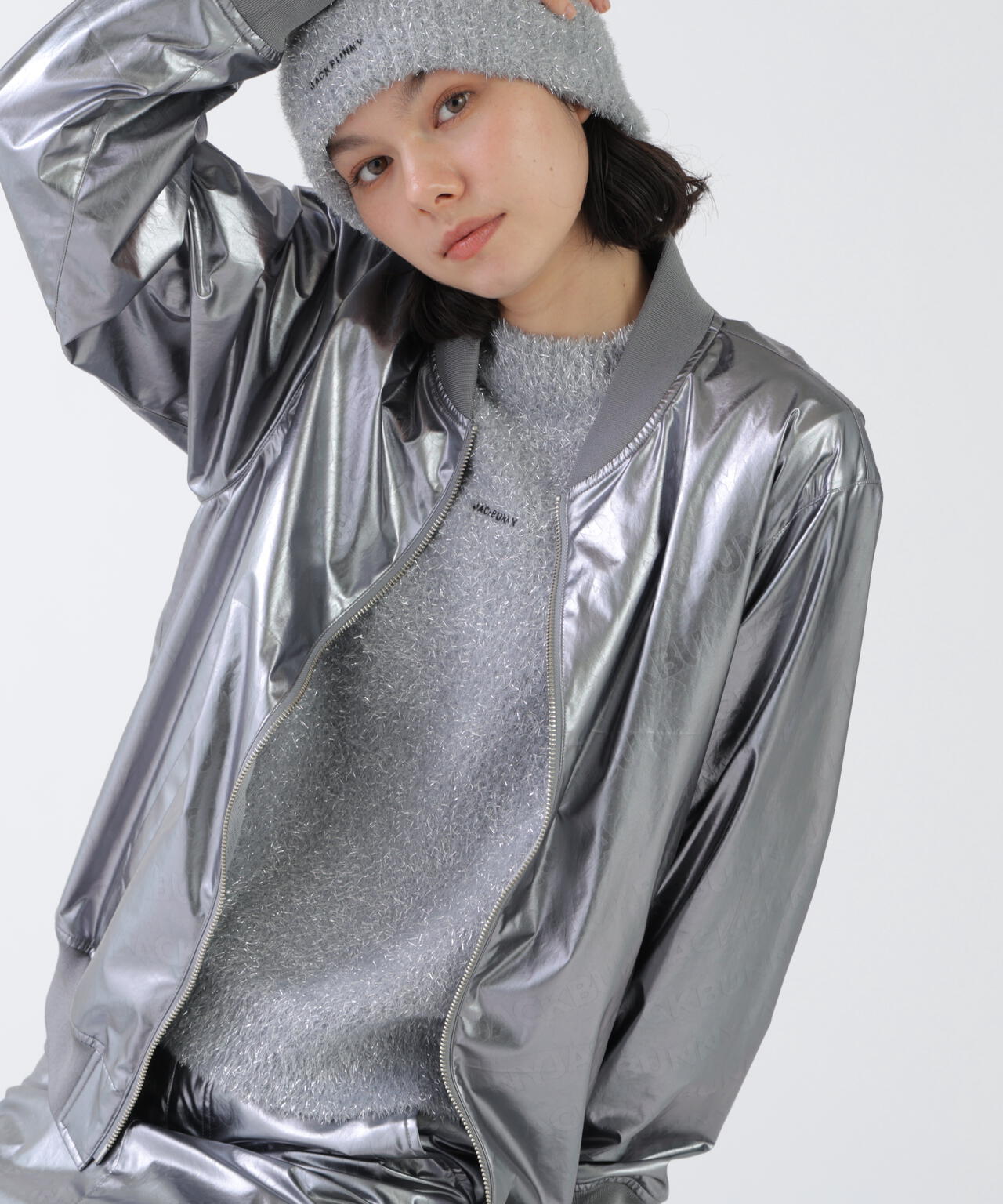 シャイニーロゴタフタジップブルゾン (WOMENS) | Jack Bunny