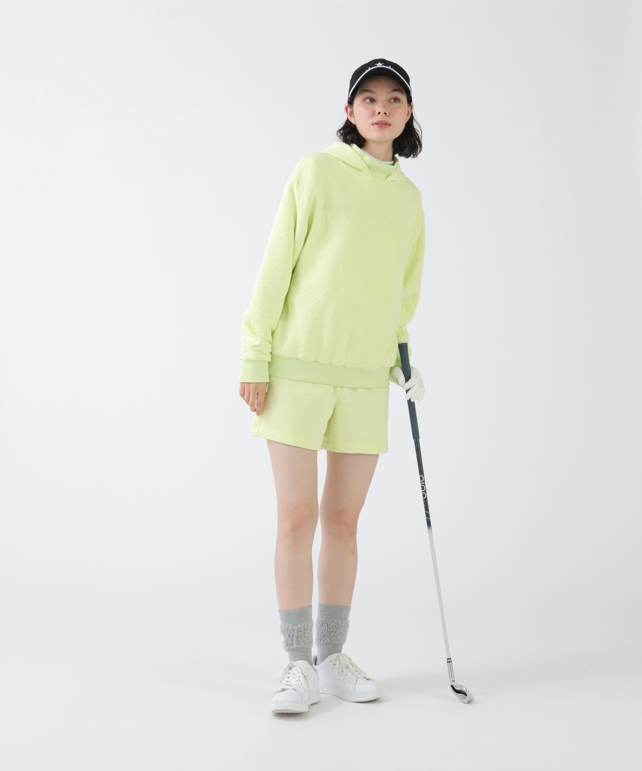 Jack Bunny!! ゴルフ シャツとショートパンツ上下セット ロゴキルトジャージショートパンツ (WOMENS) | Jack Bunny!!（ジャック