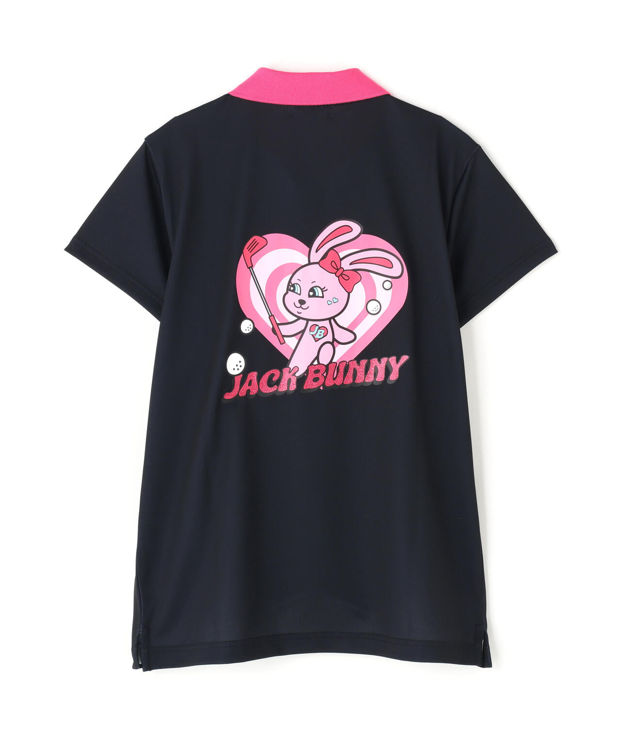 【ルナ＆サニー】シングルカノコ バックプリント半袖ポロシャツ