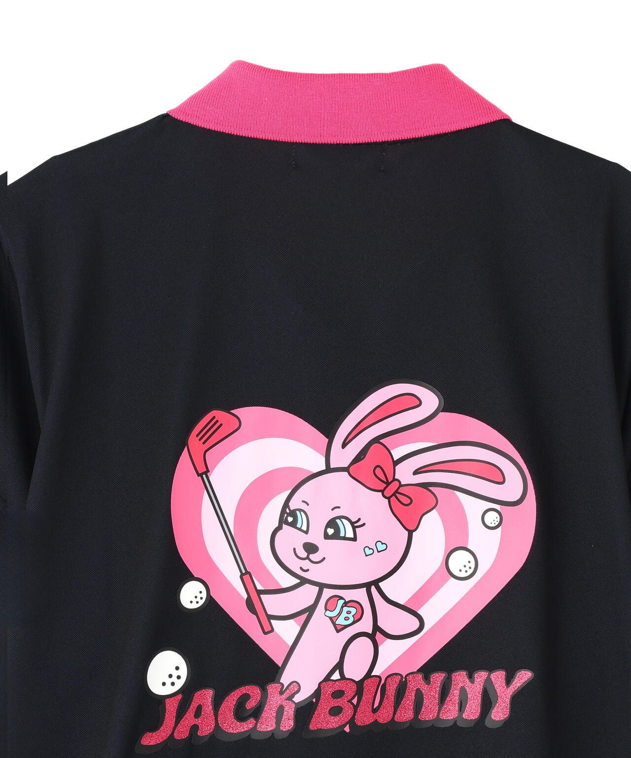 【ルナ＆サニー】シングルカノコ バックプリント半袖ポロシャツ