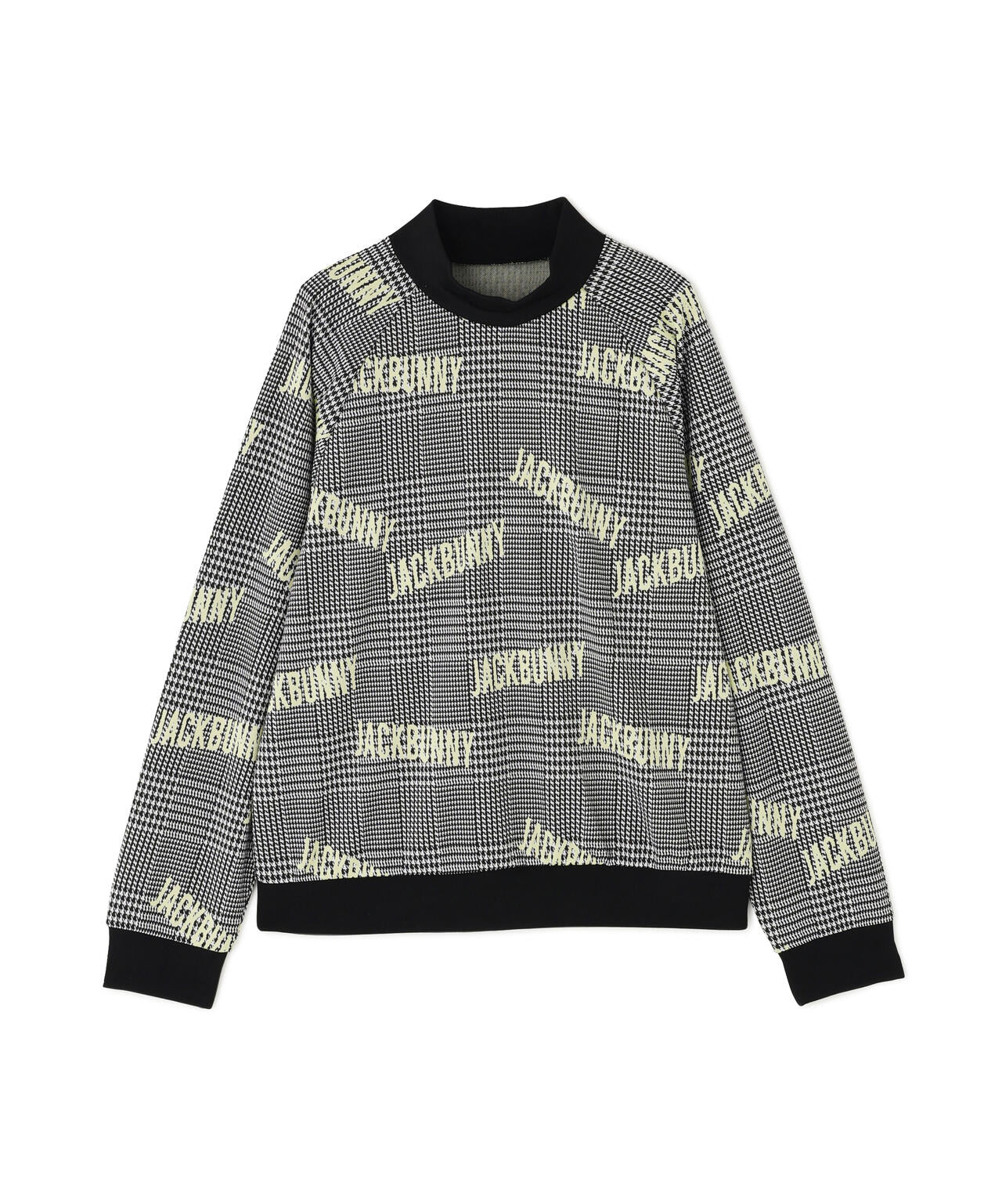 グレンチェックジャガード長袖モックネック (WOMENS) | Jack Bunny