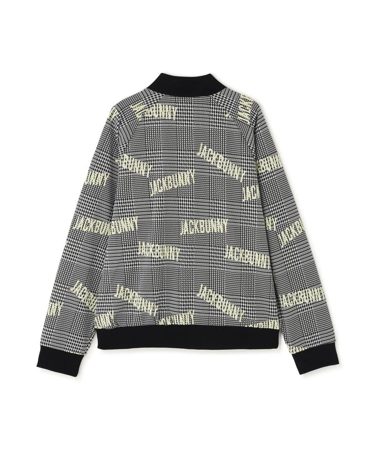 グレンチェックジャガード長袖モックネック (WOMENS)
