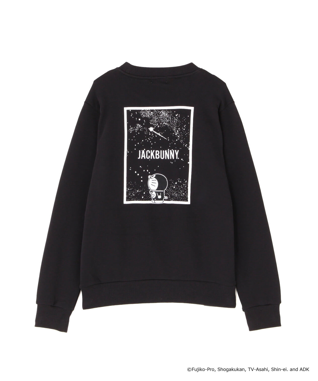 jack bunny クルーネックニット　ドラえもん　レディース ドラえもん] 夜空プリント長袖クルーネック裏毛スウェット (WOMENS