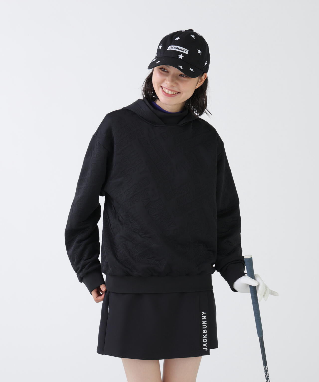 ロゴキルトジャージモックネックパーカー (WOMENS) | Jack Bunny