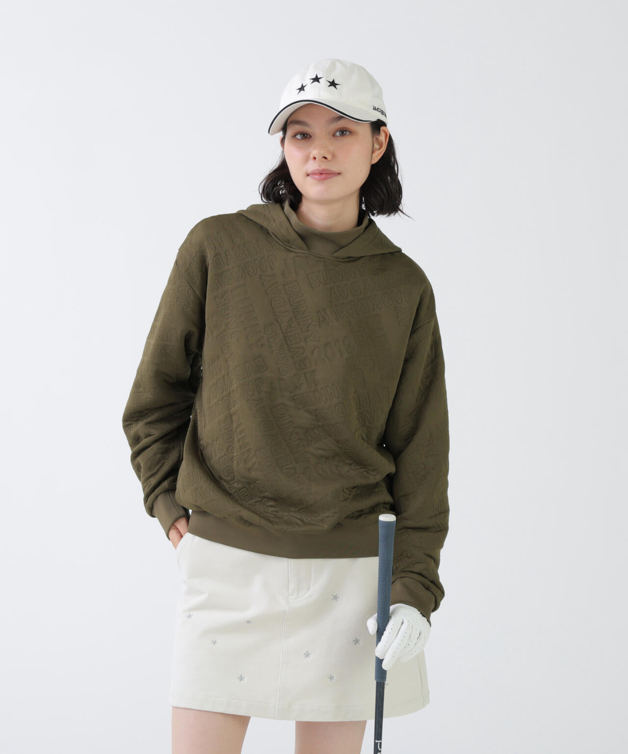 ロゴキルトジャージモックネックパーカー (WOMENS) | Jack Bunny