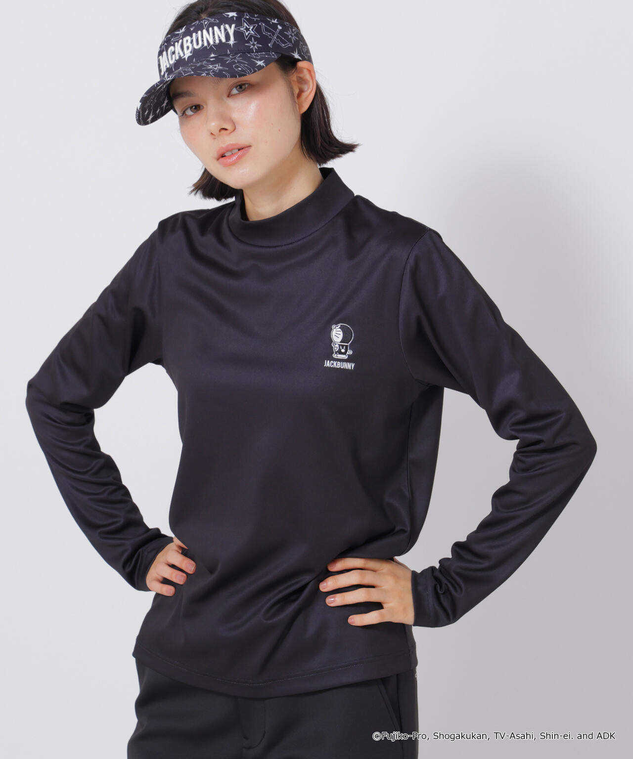 JackBunnyジャックバニーレディースシャツハイネックドラえもんモックネック ドラえもん] 長袖モックネック (WOMENS) | Jack Bunny!!（ジャック