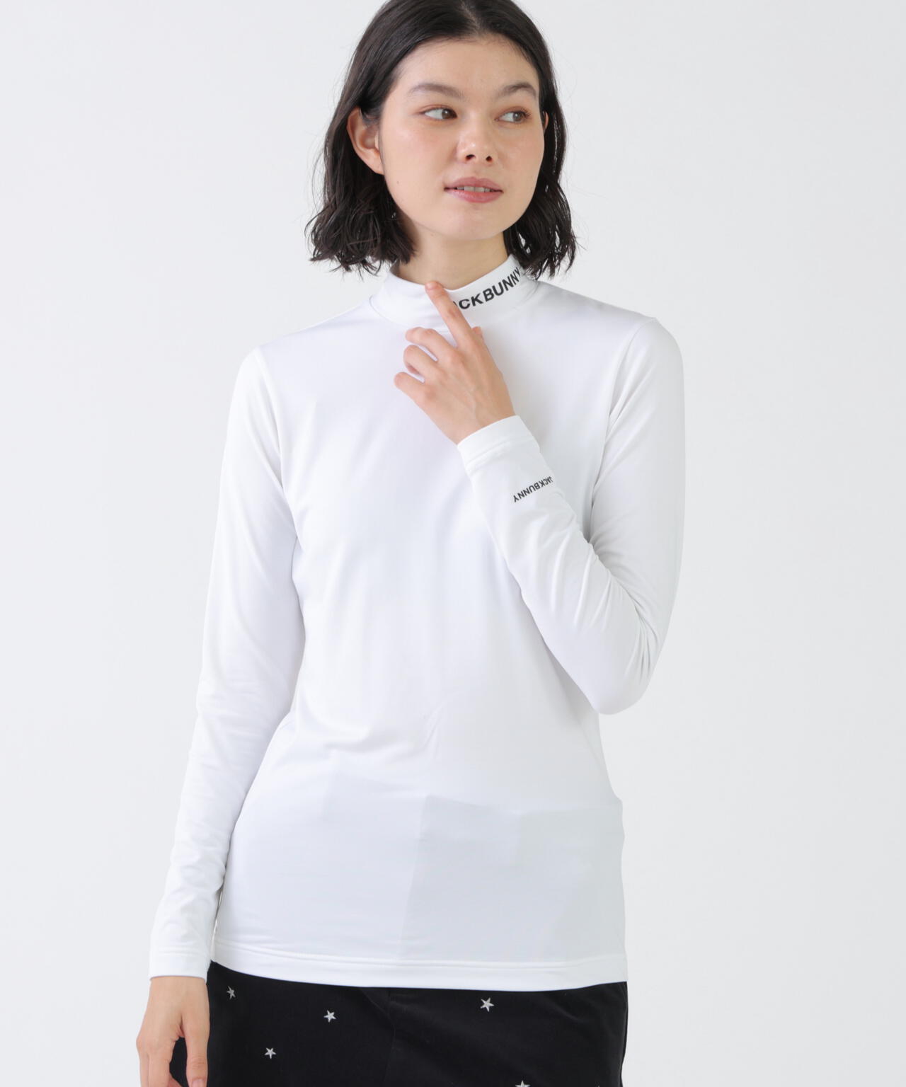 ソフトタッチ起毛長袖モックネックインナー (WOMENS) | Jack Bunny