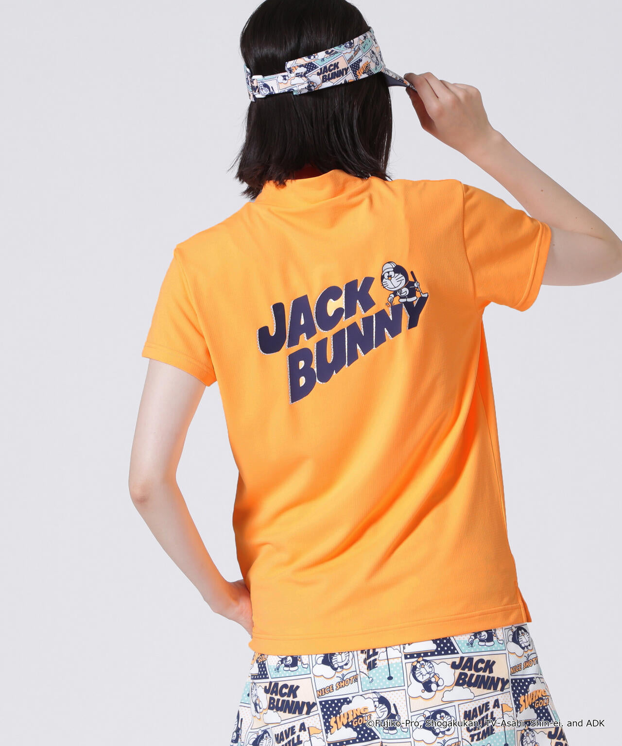 ドラえもん】ストレッチジャガード半袖モックネック | Jack Bunny