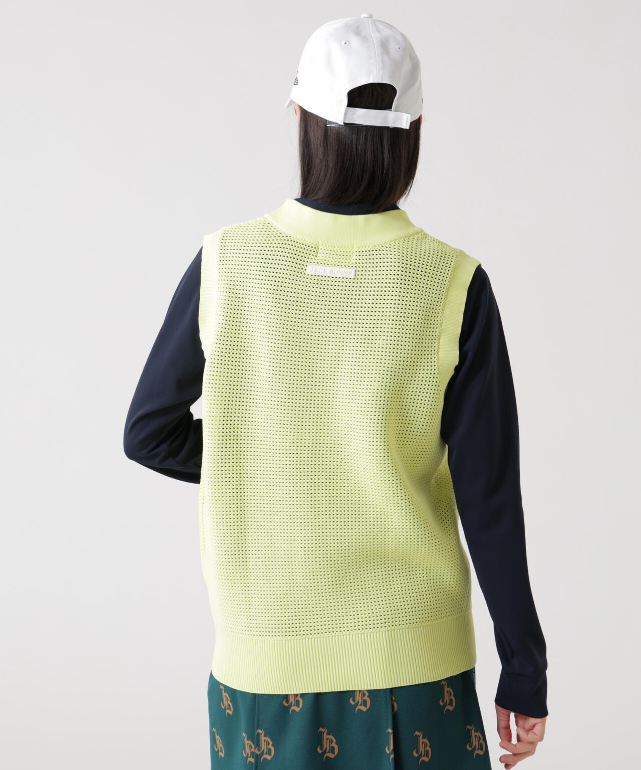 イージーケアキューブメッシュVネックニットベスト (WOMENS) | Jack
