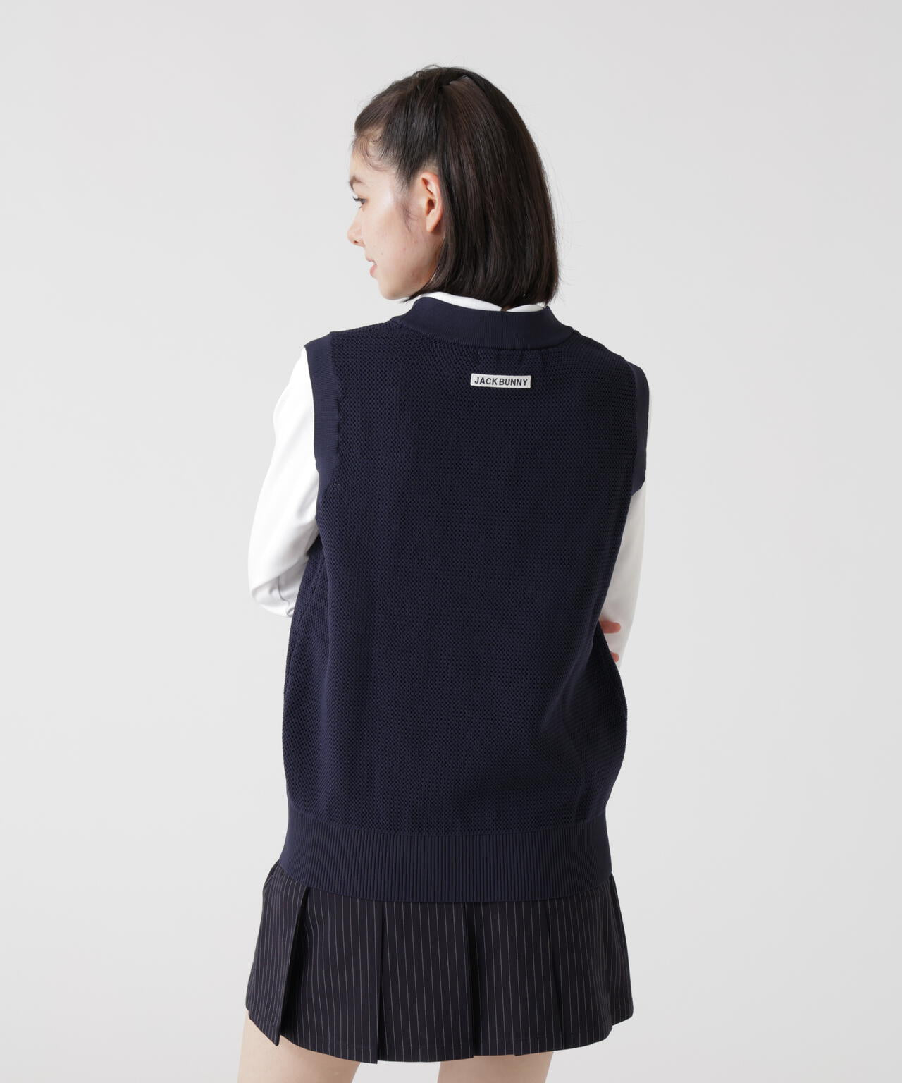 イージーケアキューブメッシュVネックニットベスト (WOMENS) | Jack