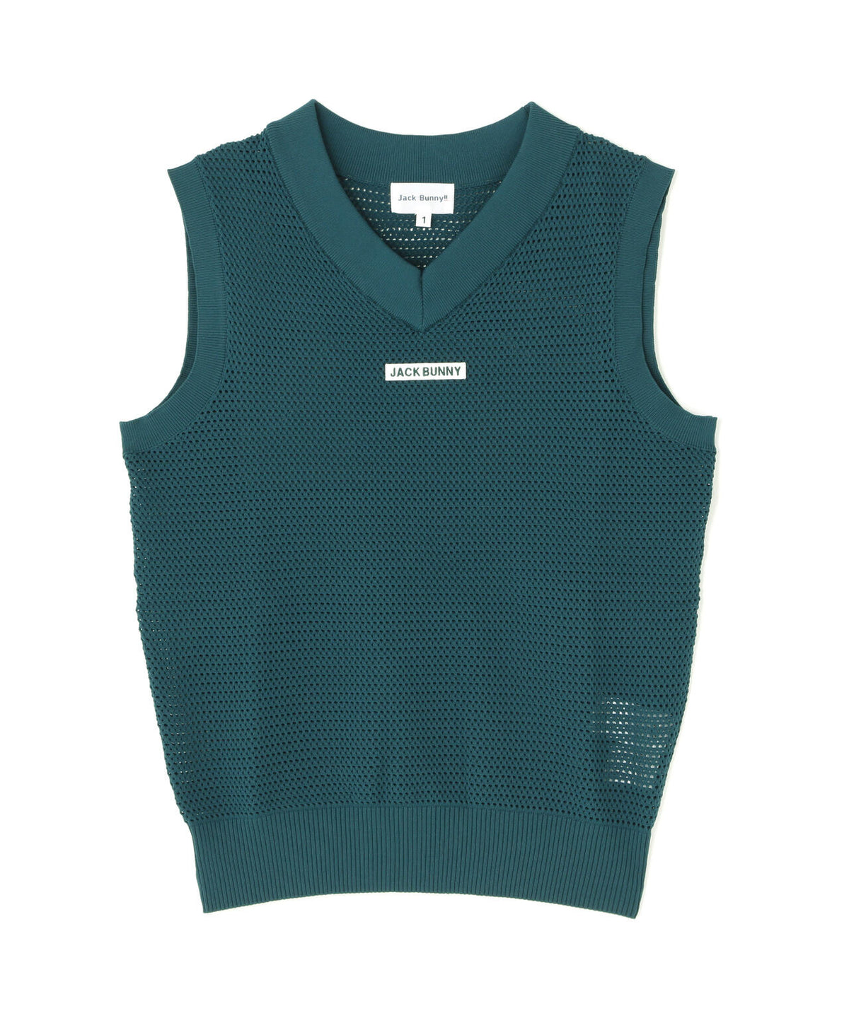 イージーケアキューブメッシュVネックニットベスト (WOMENS)