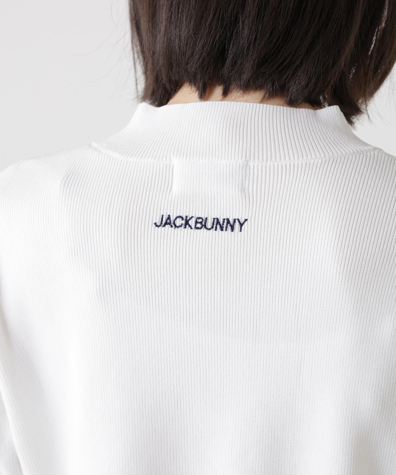 イージーケアフレア半袖モックネックニット (WOMENS) | Jack Bunny
