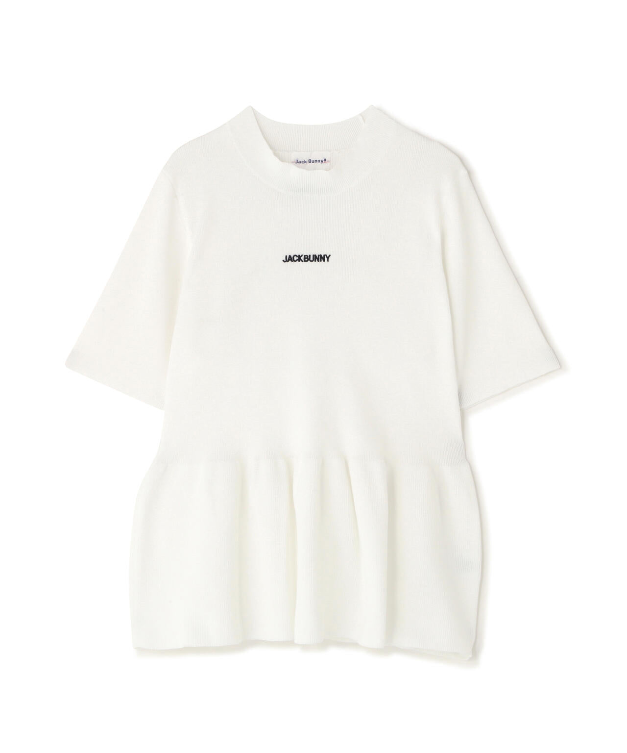 イージーケアフレア半袖モックネックニット (WOMENS) | Jack Bunny