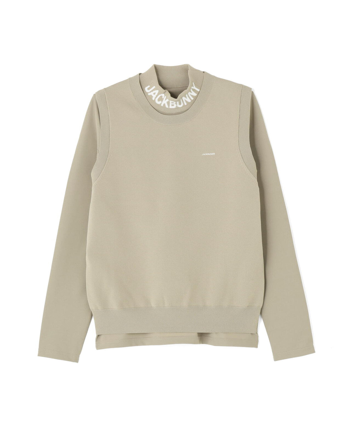 [3WAY]ニットベスト付きモックネックシャツ (WOMENS)