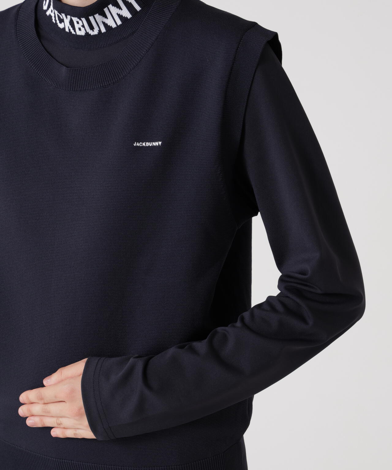 3WAY]ニットベスト付きモックネックシャツ (WOMENS) | Jack Bunny