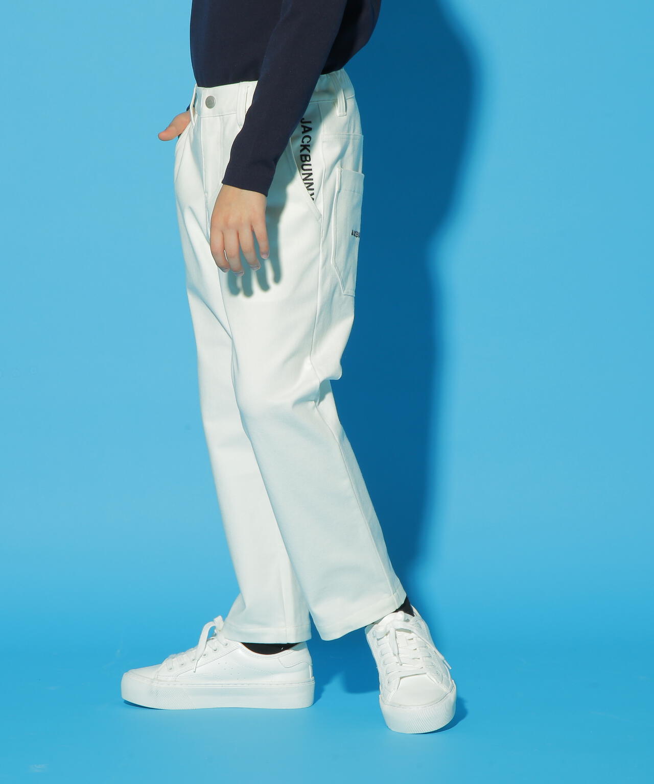 新品　ジャックバニー　パンツ　ストレッチ　テーパード　オフホワイト　サイズ4 セール・アウトレット】ストレッチ ツイルテーパードパンツ