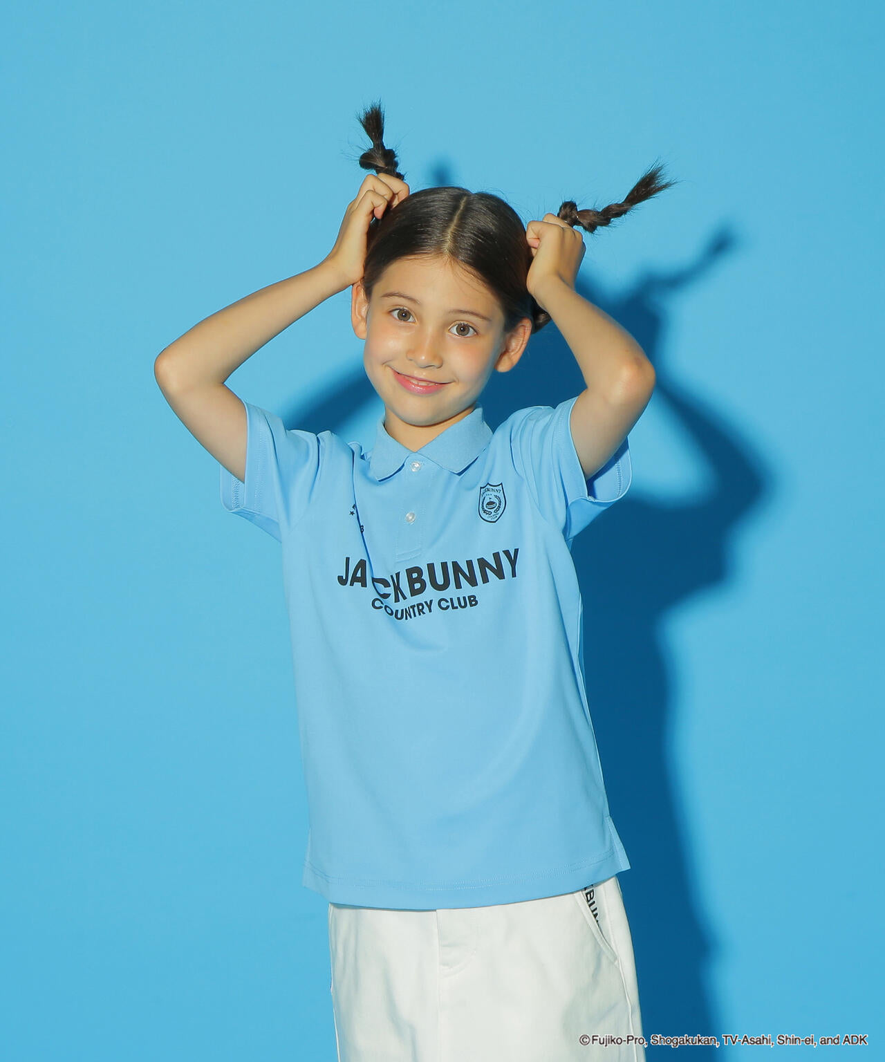 Jack Bunny!!×ドラえもん/ポロシャツ/オレンジ/蛍光