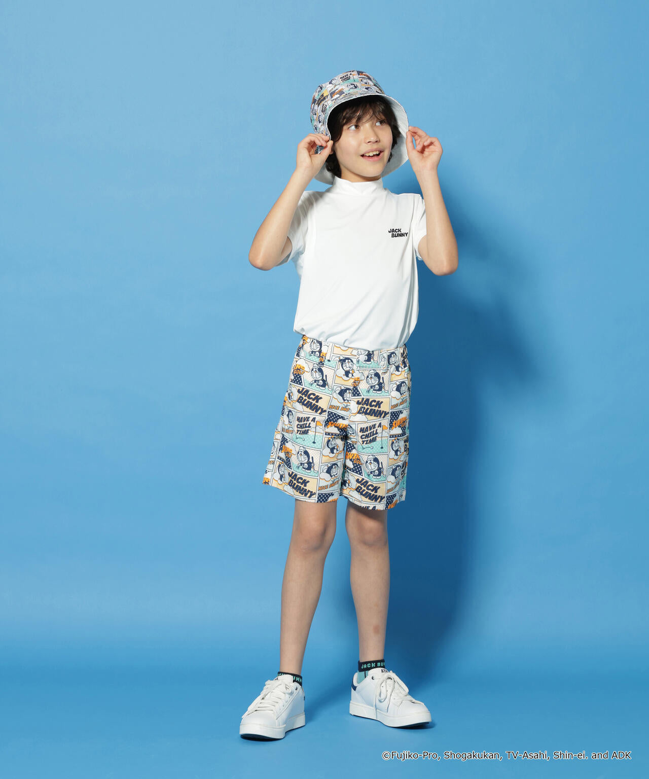 ドラえもん】ストレッチミニリップ総柄ショートパンツ (ジュニア