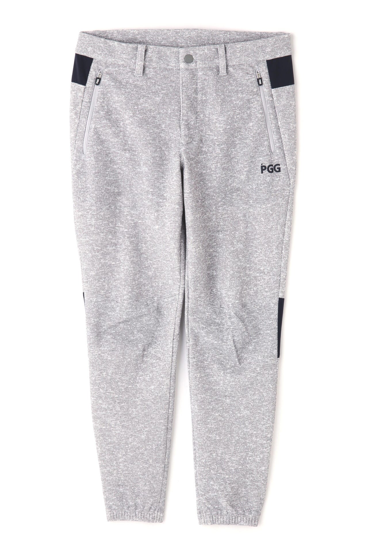 【PGG】ダブルラッセルパンツ ＜杢グレー＆ロゴ総柄＞ (MENS)
