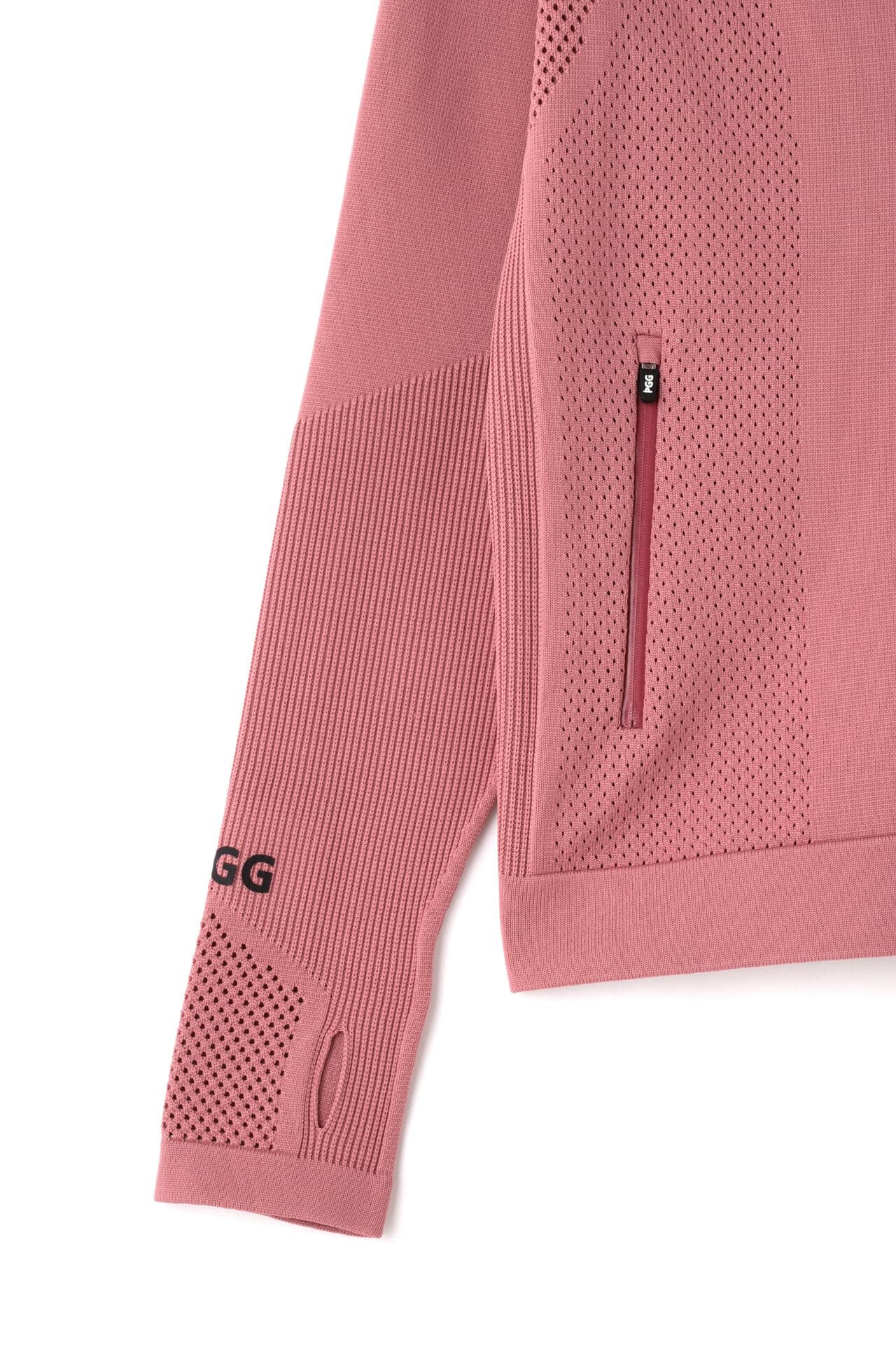 PGG】ポリエステルヤーン フルジップニットフーディジャケット (MENS