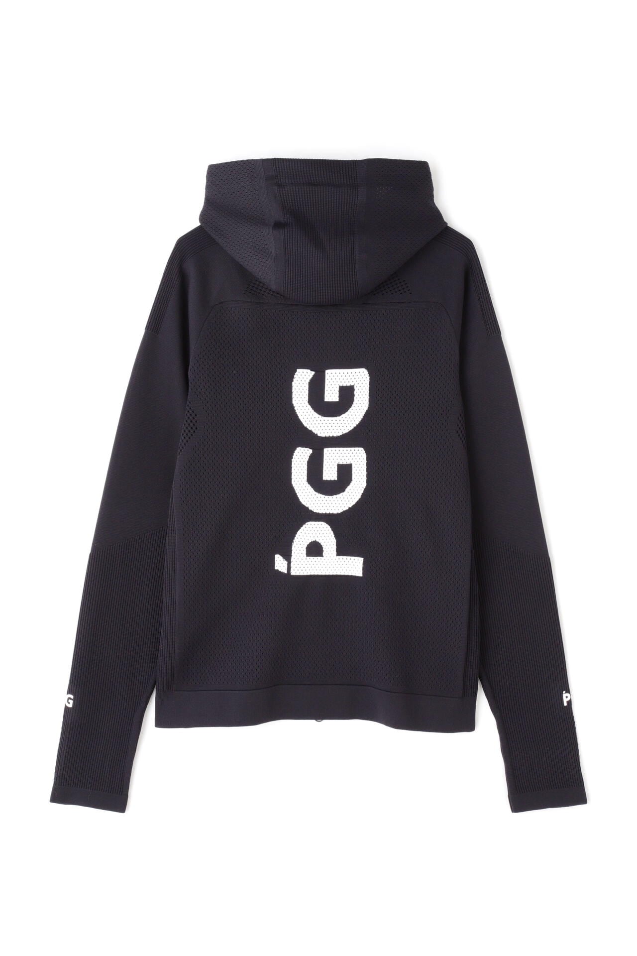 【PGG】ポリエステルヤーン フルジップニットフーディジャケット (MENS)