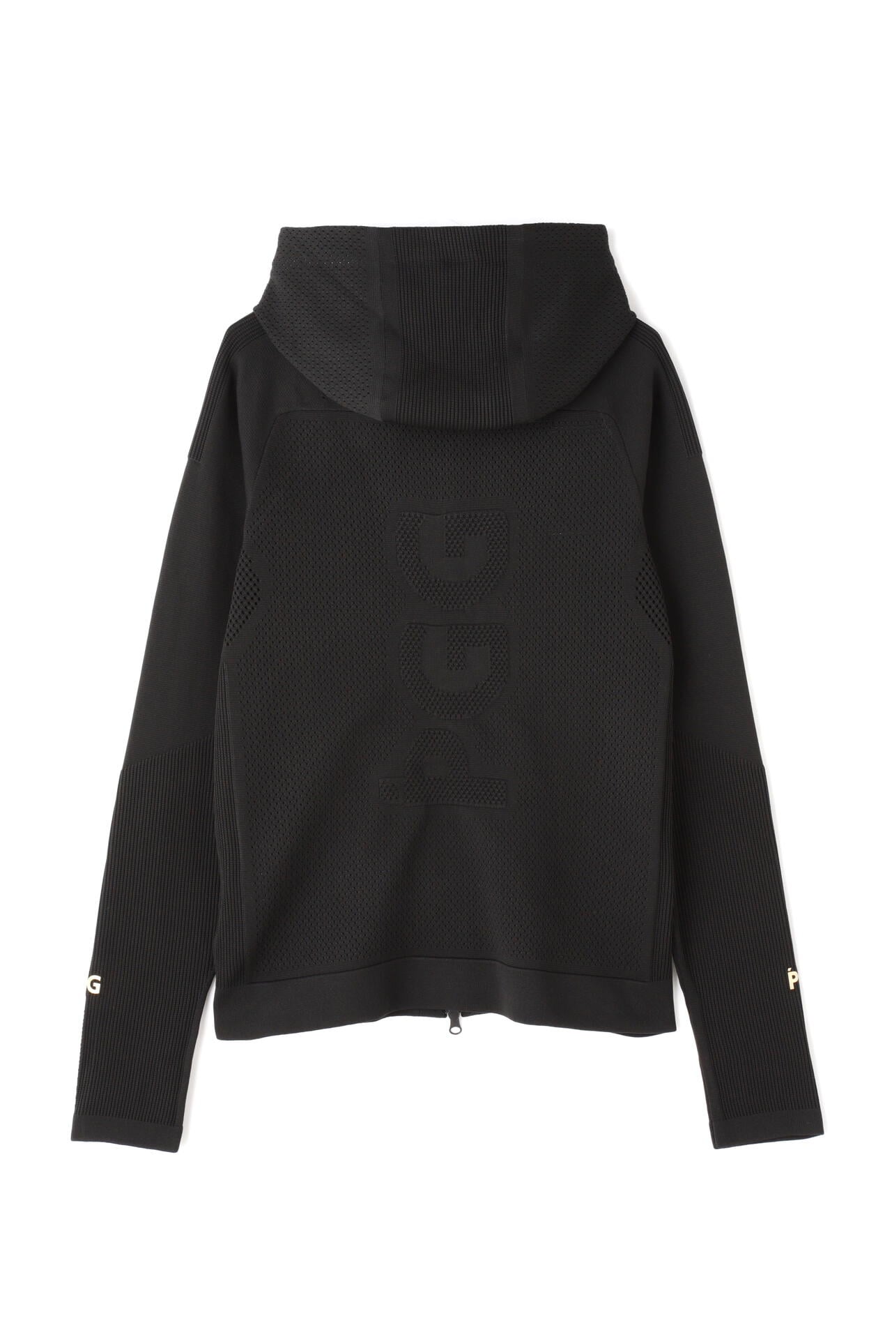 【PGG】【GSIX】ポリエステルヤーン フルジップニットフーディジャケット (MENS)