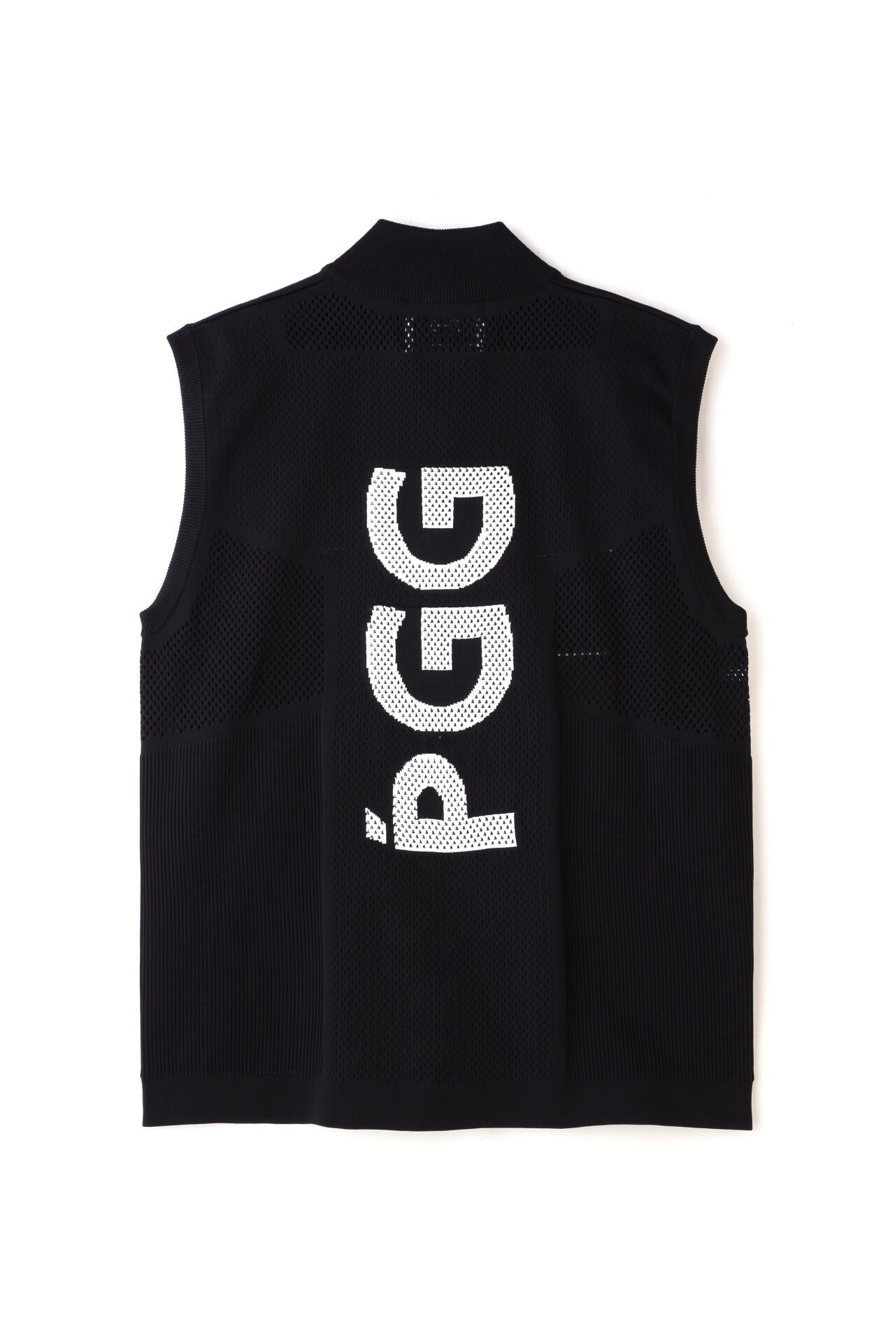 【PGG】ポリエステルヤーン フルジップニットベスト (MENS)