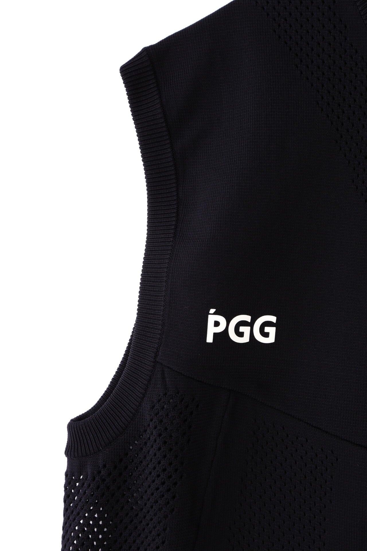 【PGG】ポリエステルヤーン フルジップニットベスト (MENS)