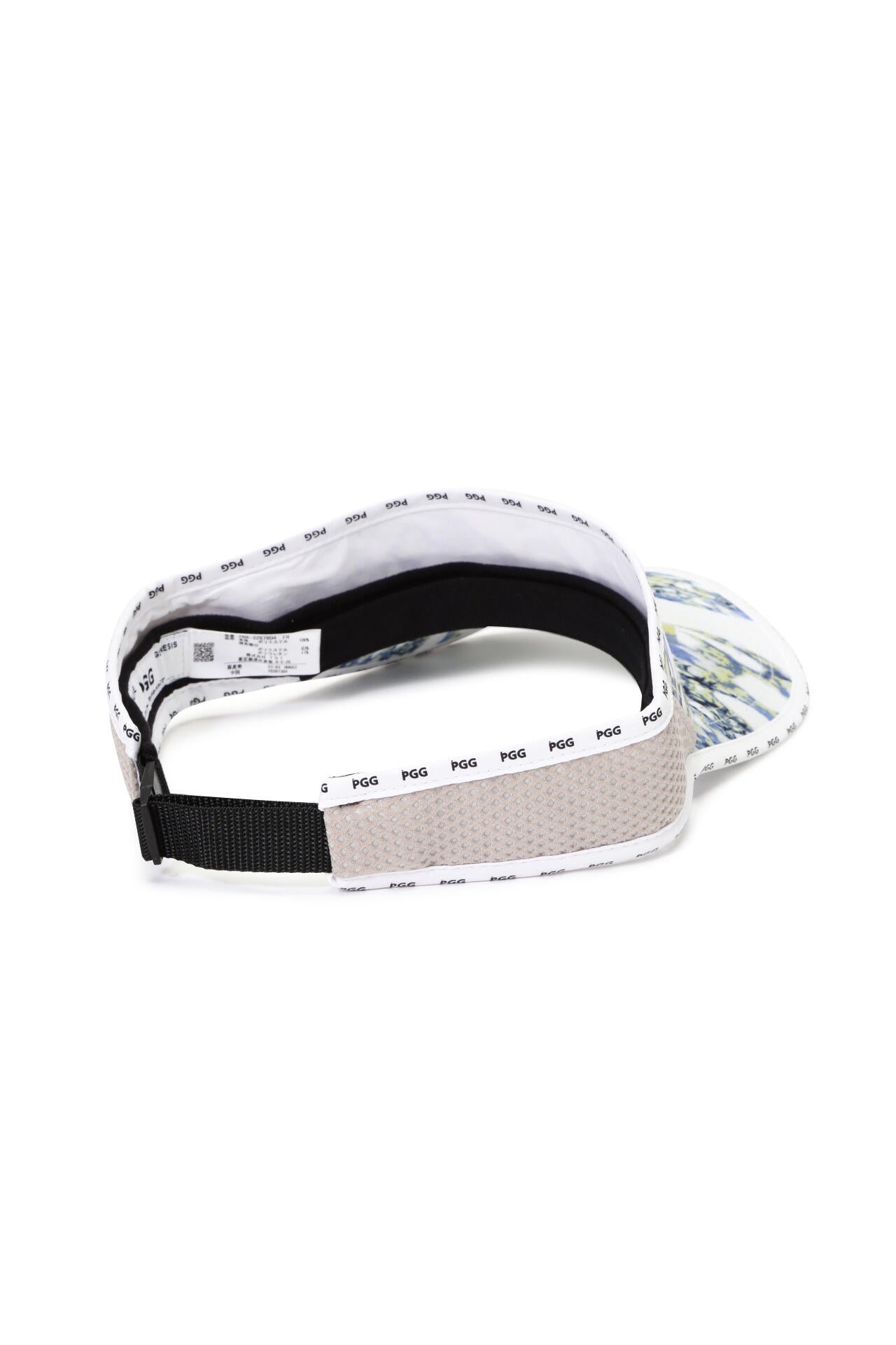 PGG】SUNWELLバイザー ＜マーブル・ロゴ総柄＞ (UNISEX) | PEARLY