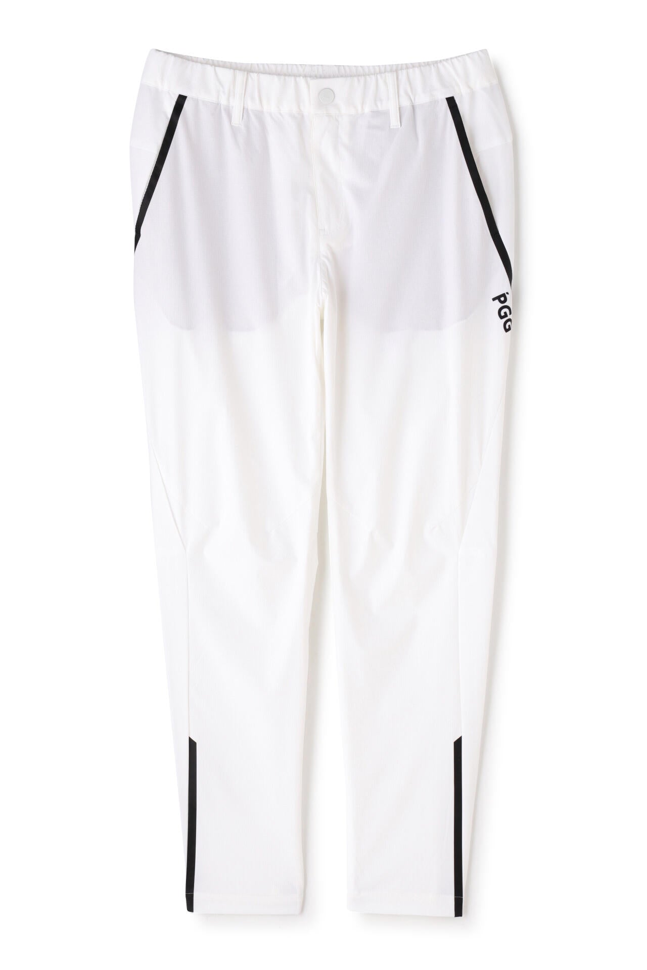 パーリーゲイツ　PGG N yトビーストレッチホワイトパンツサイズ2 PGG】ナイロンドビーストレッチ ハイブリッドストレッチパンツ (LADIES
