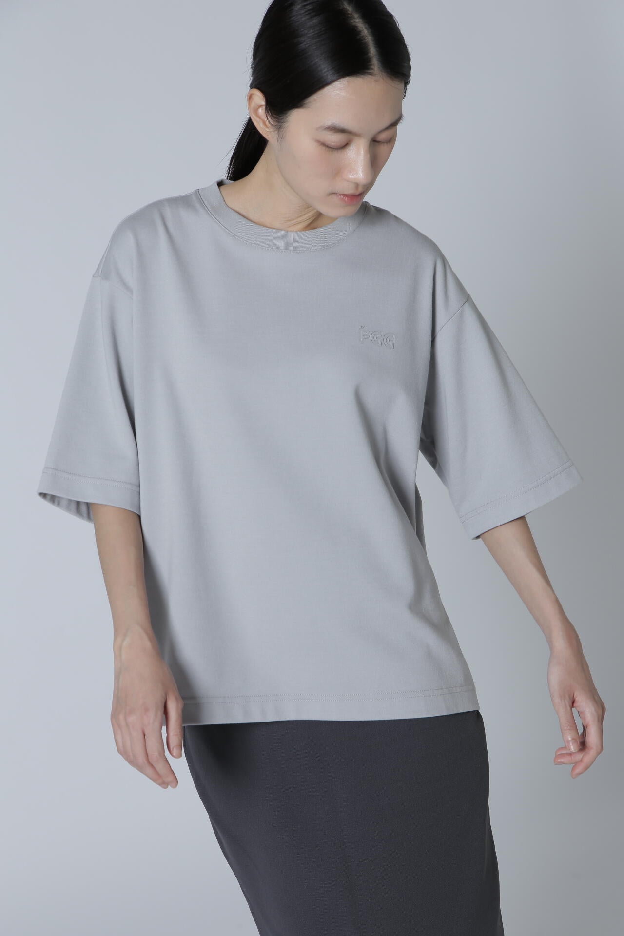 PEARLY GATES - 【新品未使用品】PEARLY GATES/PGGショートスリーブシャツ（グレー） PGG】【PERFECT】パルパーエコ×ハイグラ (LADIES) | PEARLY GATES