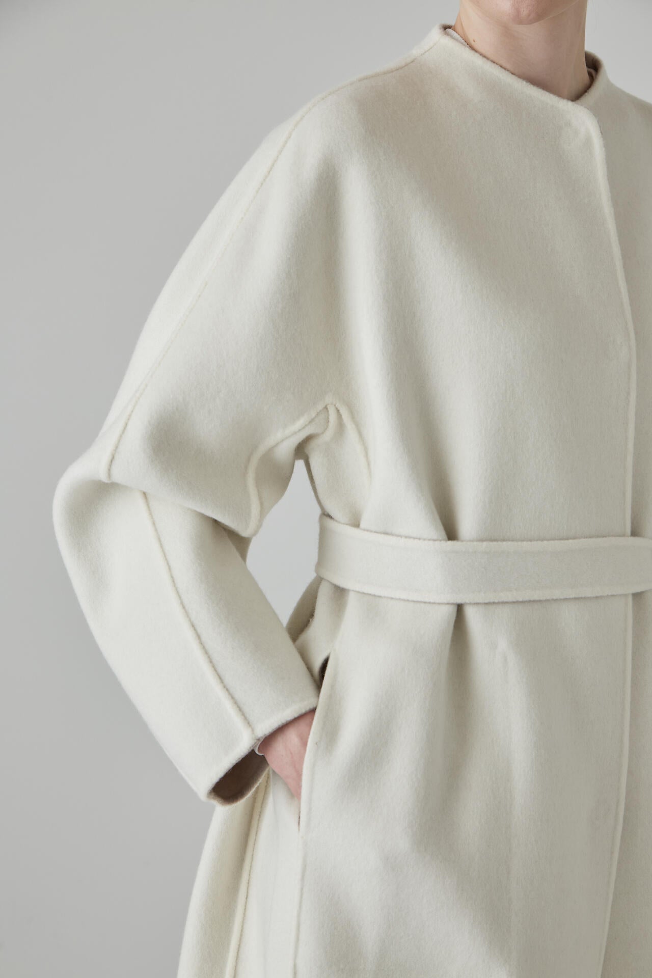 美品★大きいサイズ★Drawer★オーバーサイズ2wayフードコート★カシミヤ MTRカシミヤライトビーバー チェスターコート （その他アウター