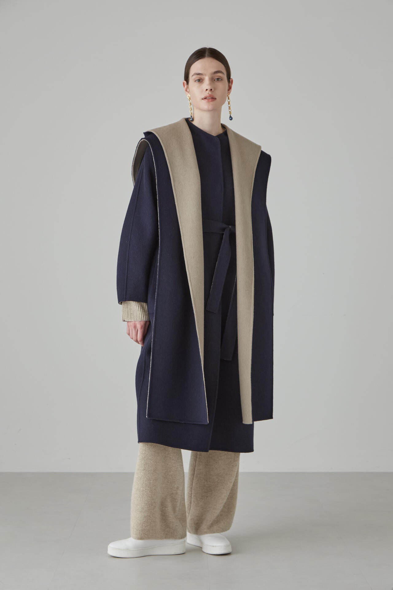 極美品★ADORE★カシミヤ★2TONEリバーフード付きロングコート ADORE｜カシミヤ混 2TONE リバーロングコート | Rakuten Fashion