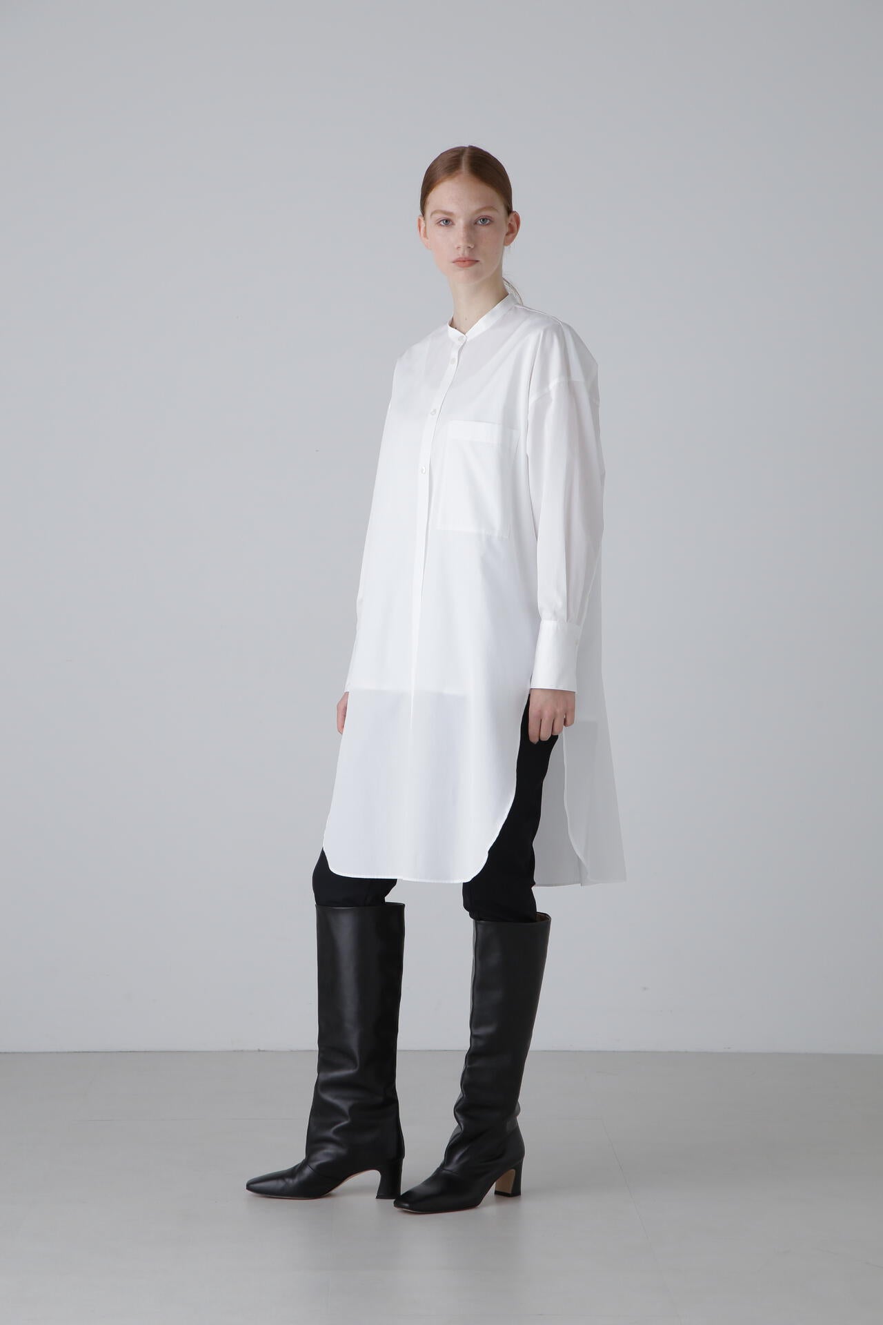 THOMAS MASON Coブロードノーカラーブラウス | ADORE（アドーア