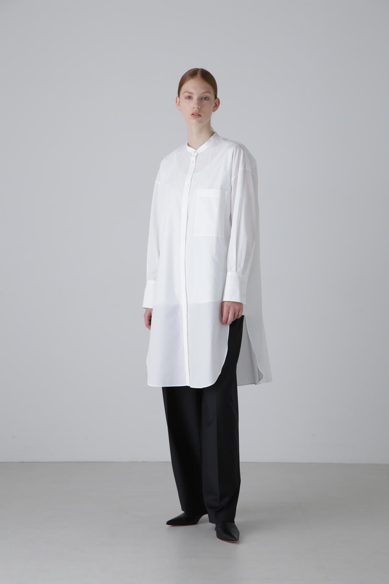 THOMAS MASON Coブロードノーカラーブラウス | ADORE（アドーア