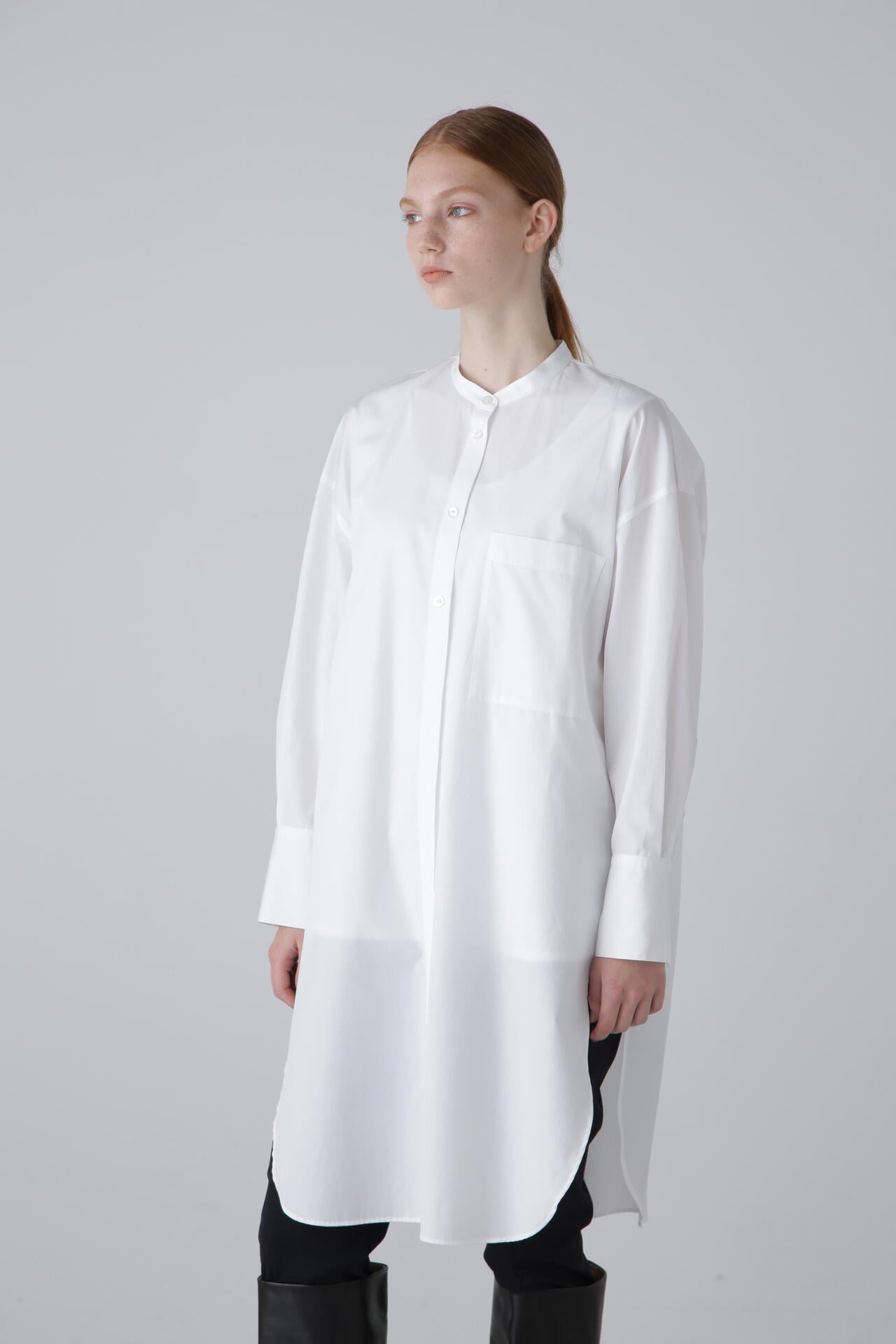 未使用✨完売　アドーア　THOMAS MASON Coブロードノーカラーブラウス THOMAS MASON Coブロードノーカラーブラウス | ADORE（アドーア