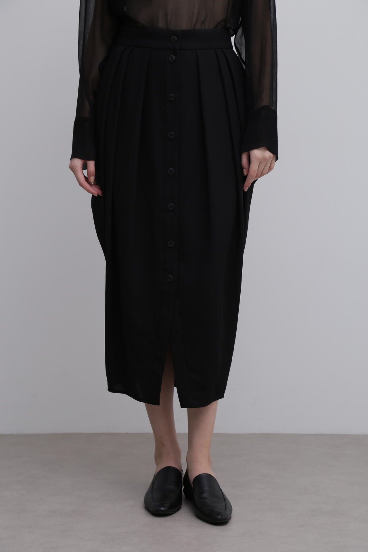 スカート アドーア ADORE ウール シルクウールツイルスカート スカート アドーア ADORE ウール シルクウールツイルスカート