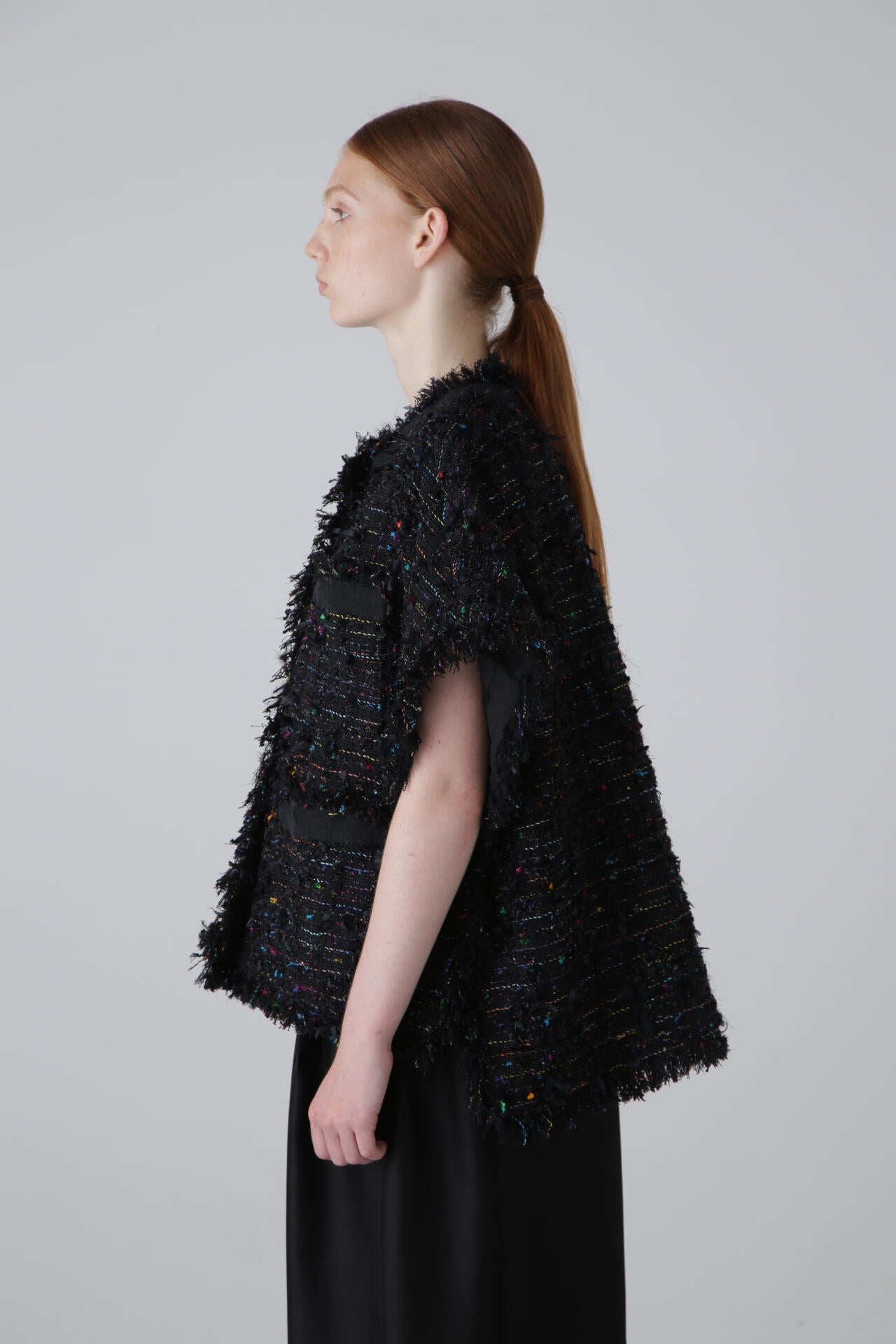 アドーア　ジャケット ADORE(アドーア)｜ライトリバーケープ付きノーカラージャケット