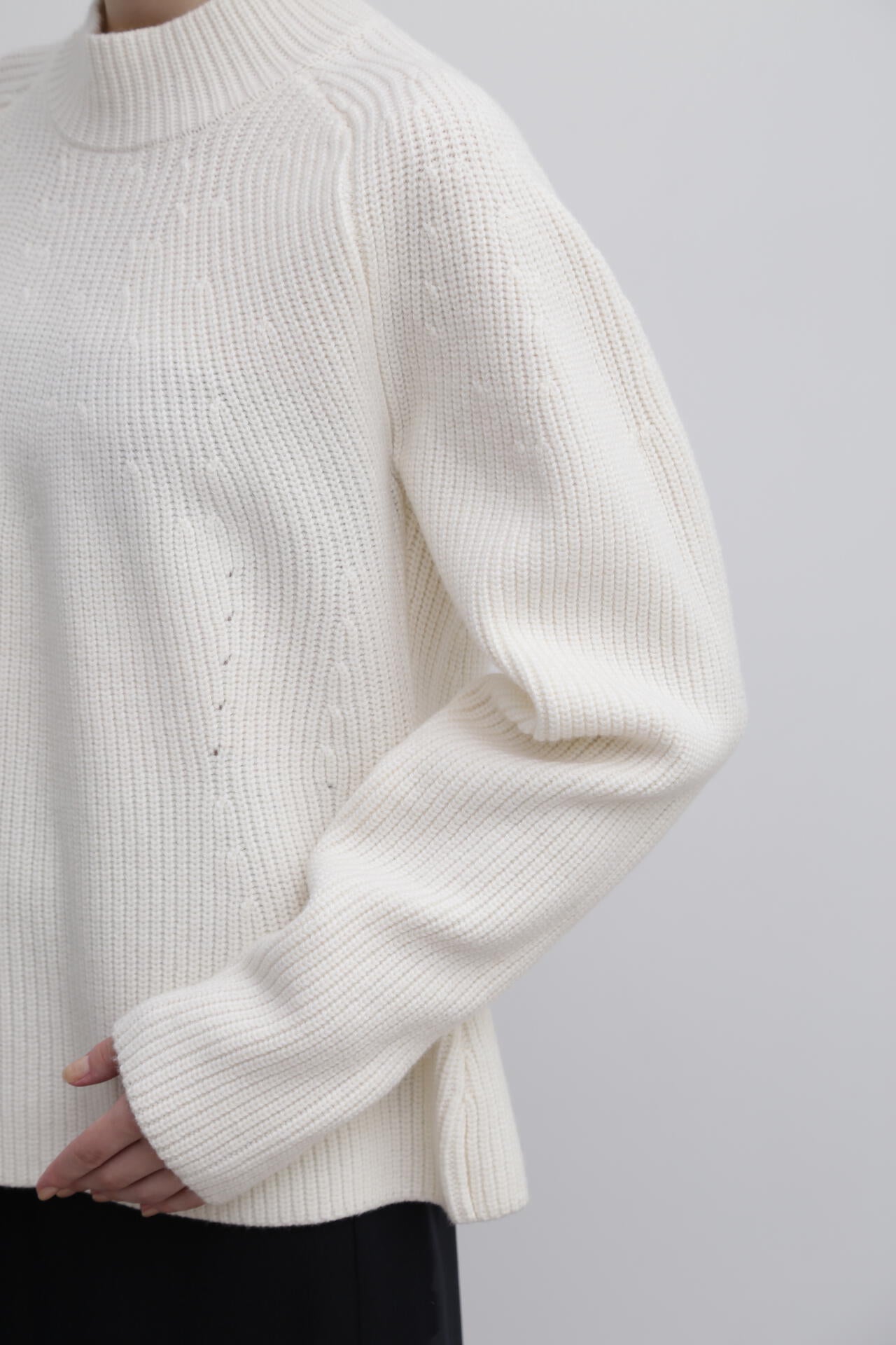 ADR アドーア tc.lab 近年 カシミヤ混ハイネックホリデイニット 38