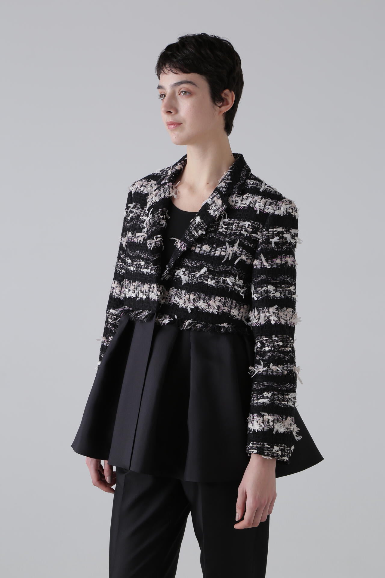 ＜BLACK LABEL＞【ＭＡＬＨＩＡ】ヘイジーサクラツィードジャケット